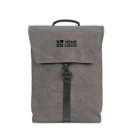 Sac à dos en coton recyclé avec détails en similicuir 25L vue principale