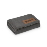 Plaid en laine et plastique recyclé avec écusson personnalisé 270 g/m2 couleur gris foncé