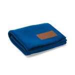 Couverture écologique en RPET à écusson personnalisable 180 g/m² couleur bleu
