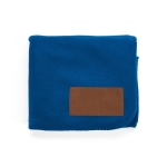 Couverture écologique en RPET à écusson personnalisable 180 g/m² couleur bleu deuxième vue