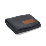 Couverture écologique en RPET à écusson personnalisable 180 g/m² couleur gris foncé