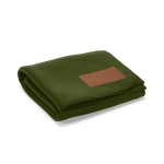 Couverture écologique en RPET à écusson personnalisable 180 g/m² couleur vert militaire