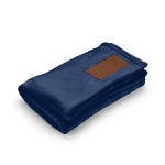 Couverture en RPET extra douce à écusson imprimable 240 g/m² couleur bleu troisième vue