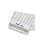 Plaid en coton recyclé à rayures 220 g/m2 couleur gris foncé