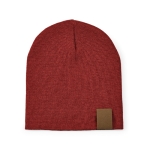 Bonnet durable en RPET idéal pour les froides journées d'hiver couleur bordeaux vue frontale