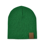 Bonnet durable en RPET idéal pour les froides journées d'hiver couleur vert foncé vue frontale