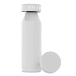 Bouteille en acier inoxydable recyclé avec indicateurs LED 650ml couleur blanc vue arrière