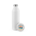 Bouteille en acier inoxydable recyclé avec indicateurs LED 650ml couleur blanc