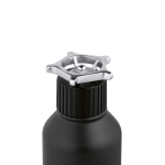 Bouteille en acier recyclé à double paroi avec bouchon à roue 750 ml couleur noir troisième vue