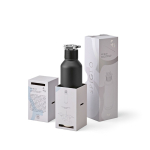 Bouteille en acier recyclé à double paroi avec bouchon à roue 750 ml couleur noir quatrième vue