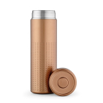 Bouteille en acier inoxydable recyclé à double paroi 500ml couleur bronze vue frontale