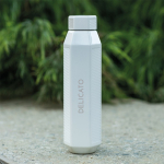 Bouteille hexagonale anti-fuite en acier inoxydable recyclé 500ml couleur blanc