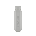 Bouteille hexagonale anti-fuite en acier inoxydable recyclé 500ml vue principale