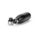 Gourde personnalisable isotherme et antifuite en inox recyclé 500 ml couleur noir troisième vue