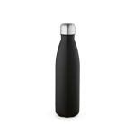 Gourde personnalisable isotherme et antifuite en inox recyclé 500 ml couleur noir vue arrière