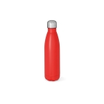 Gourde en acier inoxydable recyclé à bouchon étanche 500 ml couleur rouge