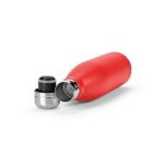 Gourde personnalisable isotherme et antifuite en inox recyclé 500 ml couleur rouge troisième vue