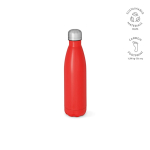 Gourde personnalisable isotherme et antifuite en inox recyclé 500 ml couleur rouge