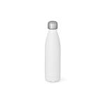 Gourde en acier inoxydable recyclé à bouchon étanche 500 ml couleur blanc