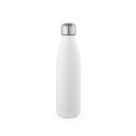 Gourde personnalisable isotherme et antifuite en inox recyclé 500 ml couleur blanc vue arrière