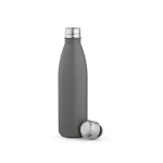 Gourde personnalisable isotherme et antifuite en inox recyclé 500 ml couleur gris deuxième vue