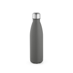 Gourde personnalisable isotherme et antifuite en inox recyclé 500 ml couleur gris vue frontale