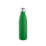 Gourde personnalisable isotherme et antifuite en inox recyclé 500 ml couleur vert vue frontale