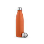 Gourde personnalisable isotherme et antifuite en inox recyclé 500 ml couleur orange deuxième vue