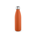 Gourde personnalisable isotherme et antifuite en inox recyclé 500 ml couleur orange vue frontale