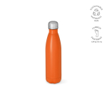 Gourde personnalisable isotherme et antifuite en inox recyclé 500 ml couleur orange