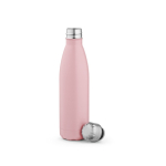 Gourde personnalisable isotherme et antifuite en inox recyclé 500 ml couleur rose deuxième vue