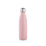 Gourde personnalisable isotherme et antifuite en inox recyclé 500 ml couleur rose vue frontale