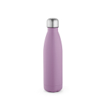 Gourde personnalisable isotherme et antifuite en inox recyclé 500 ml couleur violet vue frontale