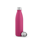 Gourde personnalisable isotherme et antifuite en inox recyclé 500 ml couleur fuchsia deuxième vue