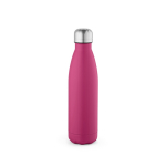 Gourde personnalisable isotherme et antifuite en inox recyclé 500 ml couleur fuchsia vue arrière