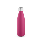 Gourde personnalisable isotherme et antifuite en inox recyclé 500 ml couleur fuchsia vue frontale