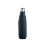 Gourde personnalisable isotherme et antifuite en inox recyclé 500 ml couleur bleu marine vue frontale