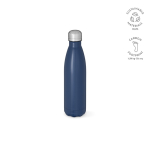 Gourde personnalisable isotherme et antifuite en inox recyclé 500 ml couleur bleu marine