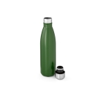 Gourde en acier inoxydable recyclé à bouchon étanche 500 ml couleur vert militaire deuxième vue