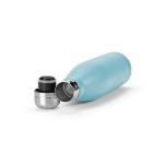 Gourde personnalisable isotherme et antifuite en inox recyclé 500 ml couleur bleu ciel troisième vue