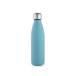 Gourde personnalisable isotherme et antifuite en inox recyclé 500 ml couleur bleu ciel vue frontale