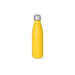 Gourde en acier inoxydable recyclé à bouchon étanche 500 ml couleur jaune foncé