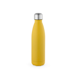 Gourde personnalisable isotherme et antifuite en inox recyclé 500 ml couleur jaune foncé vue arrière