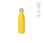 Gourde personnalisable isotherme et antifuite en inox recyclé 500 ml couleur jaune foncé