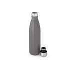Gourde en acier inoxydable recyclé à bouchon étanche 1 L couleur gris deuxième vue