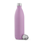 Gourde publicitaire isotherme en acier inoxydable recyclé 1 L couleur violet deuxième vue