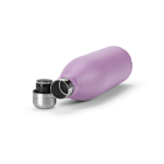 Gourde publicitaire isotherme en acier inoxydable recyclé 1 L couleur violet troisième vue