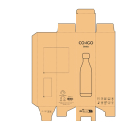 Bouteille en acier inoxydable recyclé avec couvercle en bambou 750ml