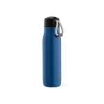 Gourde en acier inoxydable recyclé à dragonne en corde 540 ml couleur bleu