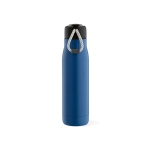Gourde en acier inoxydable recyclé à dragonne en corde 540 ml couleur bleu quatrième vue